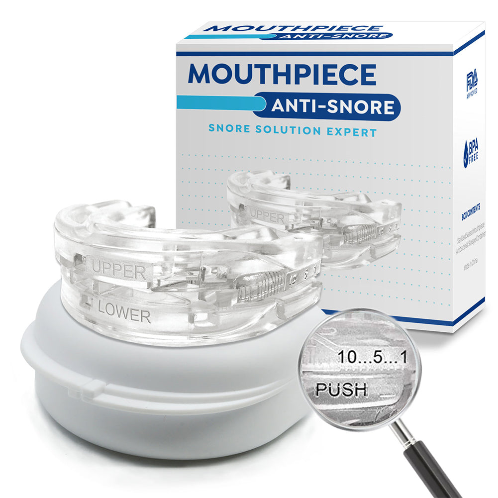 Premium Anti-Snoring Mouth Guard for Teeth Grinding & Sleep Apnea Relief – Comfortable, Reusable Sleep Aid with Storage Box