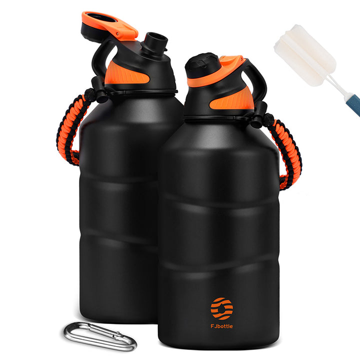 Premium 1.9L Stainless Steel Thermos Bottle – Large Capacity Cold & Hot Vacuum Flask with Rope, Thermal Water Bottle for Gym,