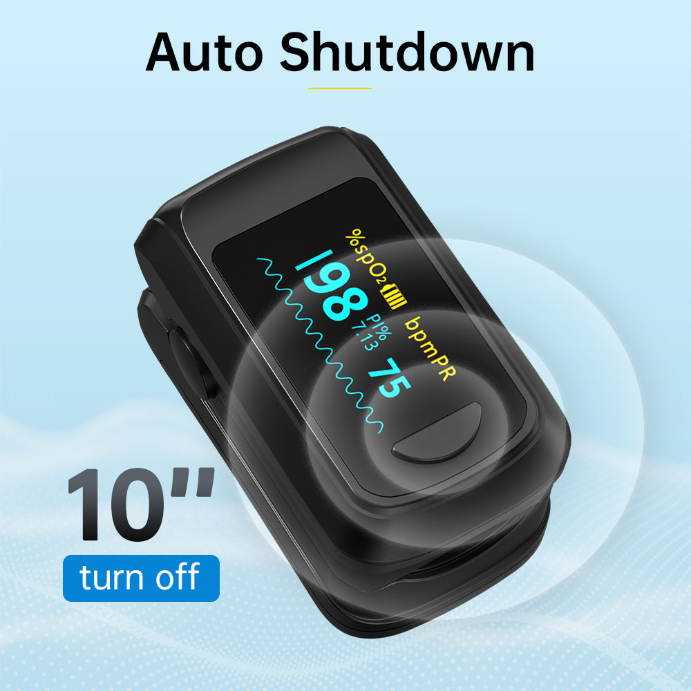 Premium Fingertip Pulse Oximeter – SPO2, Heart Rate, and Perfusion Index Monitor with OLED Display, Fast 8-Second Reading
