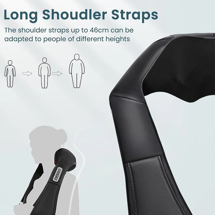 Luxury Shiatsu Neck, Back & Shoulder Massager with Heat, 4D Deep Kneading for Full Body Muscle Relief, Electric Massage Pillow for Legs & Tissue Stress