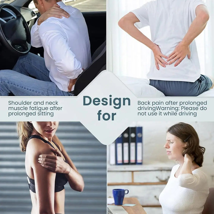 Luxury Shiatsu Neck, Back & Shoulder Massager with Heat, 4D Deep Kneading for Full Body Muscle Relief, Electric Massage Pillow for Legs & Tissue Stress