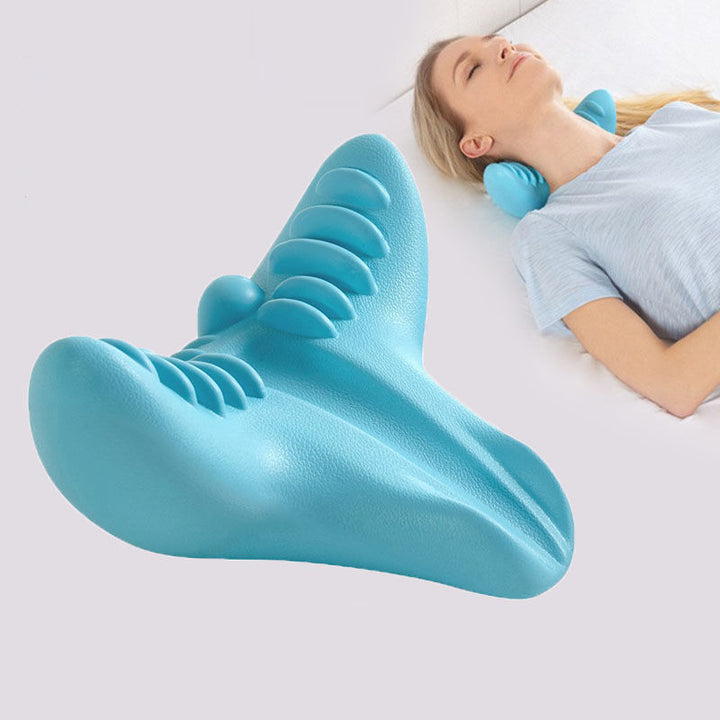 Premium Neck Support Pillow – Chiropractic Relaxer & Shoulder Traction Stretcher – Therapeutic Cervical Spine Alignment 