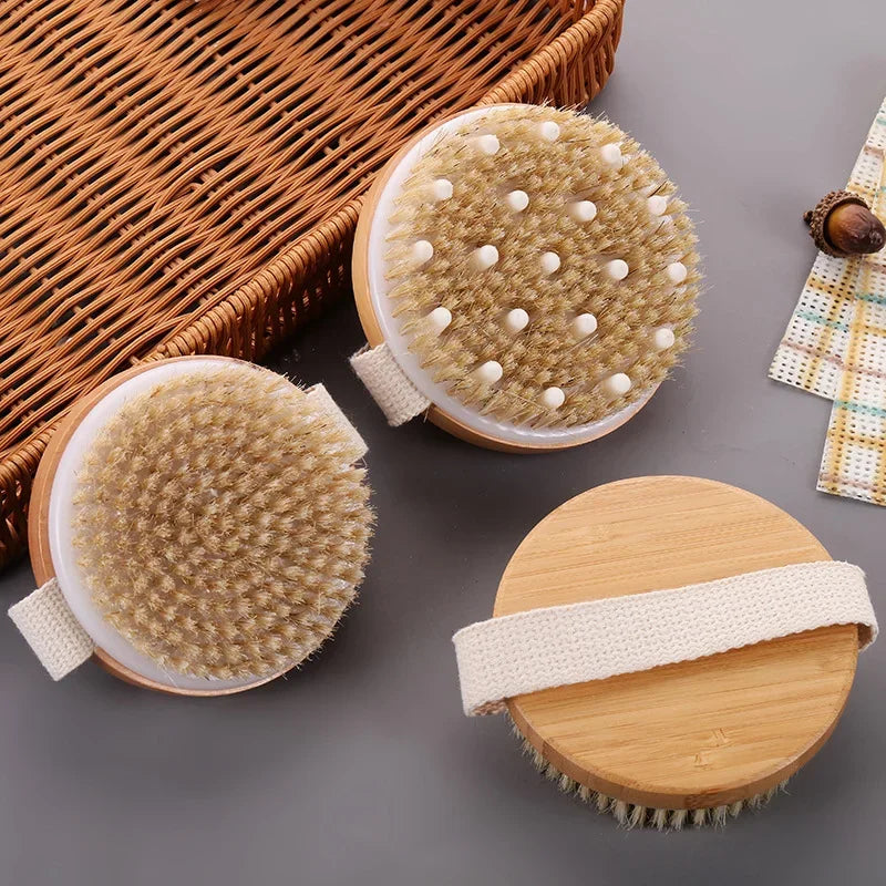 Premium Anti-Cellulite Wooden Massage Brush for Body and Scalp – Soothing Air Cushion Design, Essential Oil Spa Treatment, 