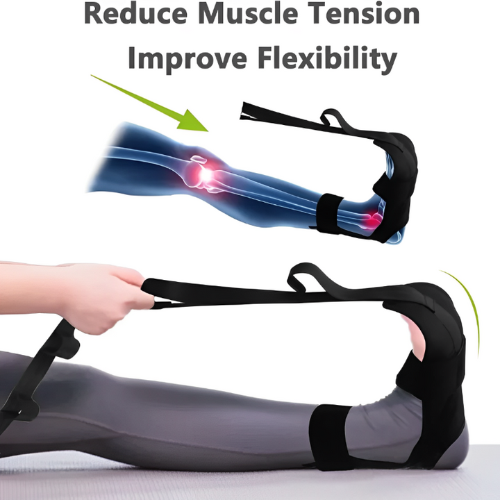 Premium Flexibility Stretching Strap - Open Back Yoga Band for Leg Stretching, Muscle Relaxation & Plantar Fasciitis Relief,