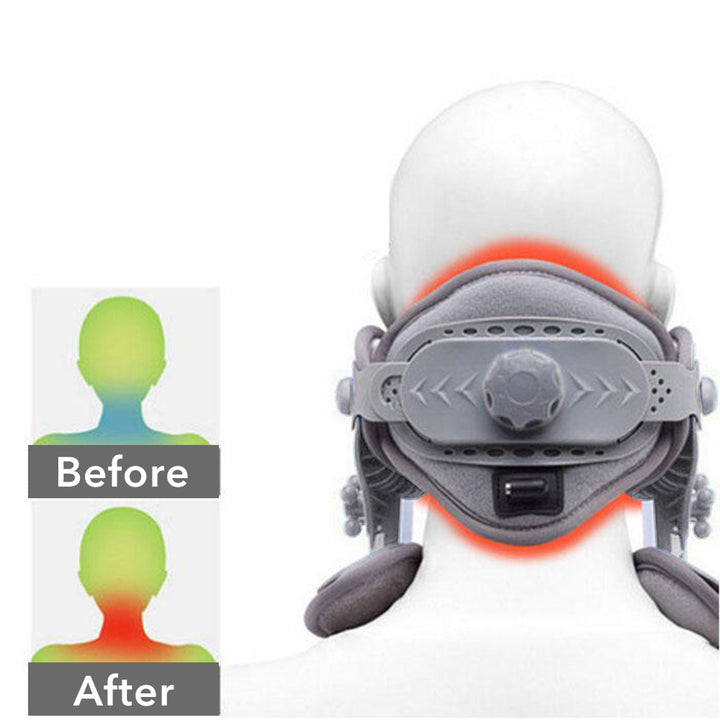 Premium Adjustable Neck Brace Support Orthosis for Pain Relief, Ergonomic Cervical Collar with 360° Sponge Wrap and Traction 