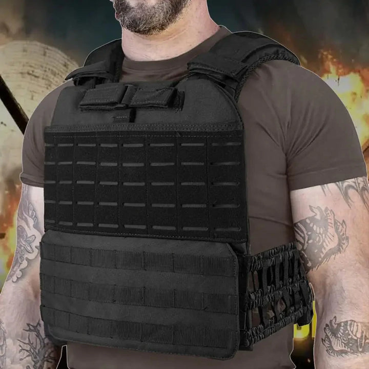 Premium Tactical Hunting Vest for Men – Camouflage Plate Carrier, 900D Outdoor Sports Fitness, Weighted Training Vest,