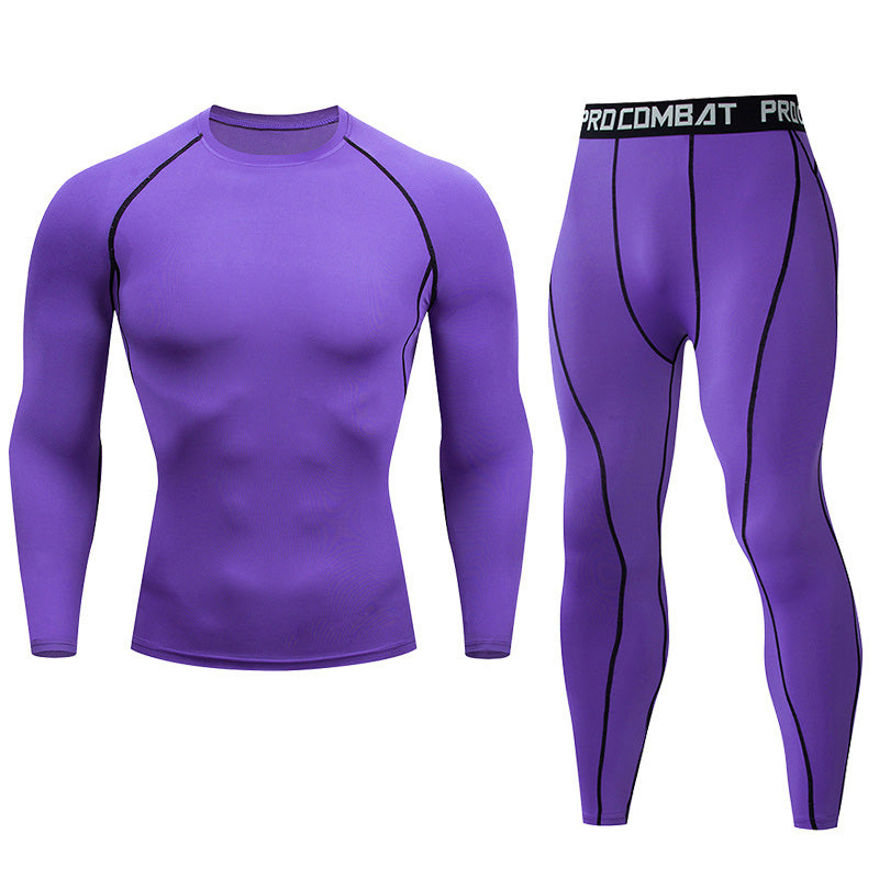 Premium Men’s Compression Sportswear Set – Quick-Dry Gym Suit, Yoga & Fitness Tracksuit, 2-Piece Workout Outfit