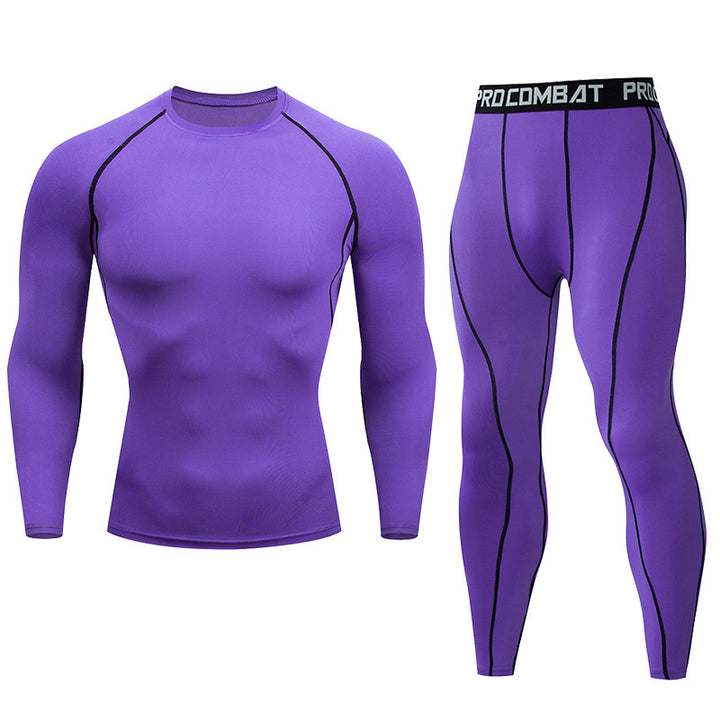 Premium Men’s Compression Sportswear Set – Quick-Dry Gym Suit, Yoga & Fitness Tracksuit, 2-Piece Workout Outfit