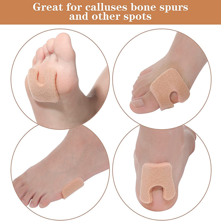 Premium 48pcs Toe Protector Pads for Bunion & Callus Relief | Friction Reduction Foot Care U-Shaped Cushions for Pain and 