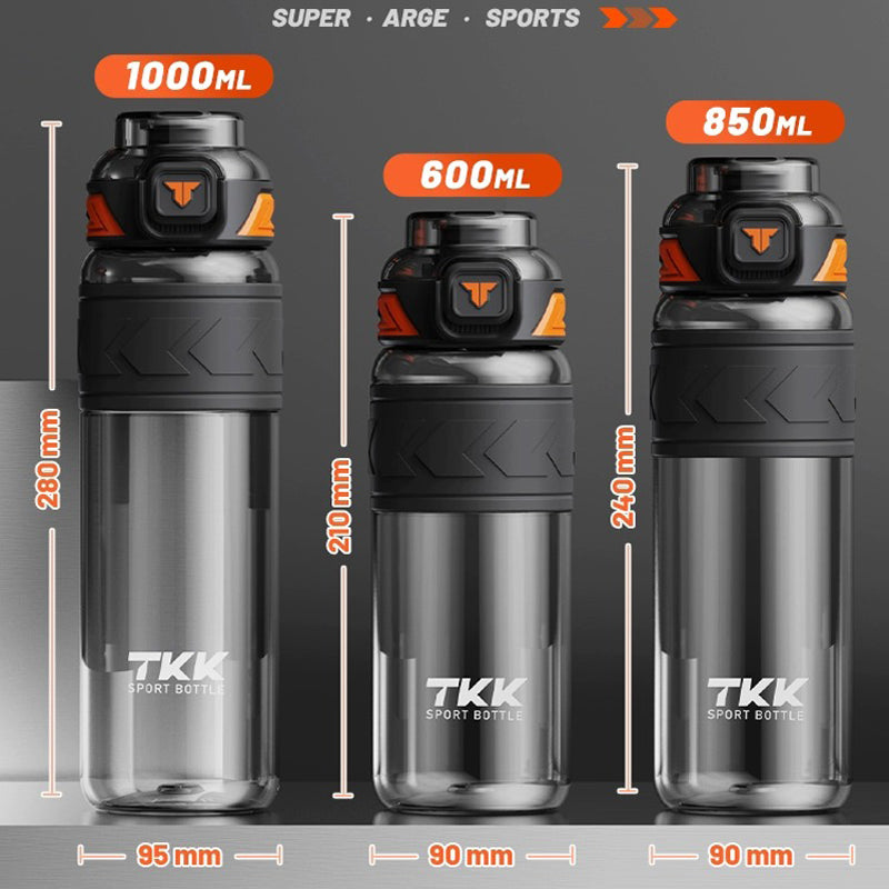 Premium Tritan Water Bottle – 1000ml/1500ml Portable Fitness Kettle with Straw, BPA-Free, Durable, Leak-Proof, Ideal for 