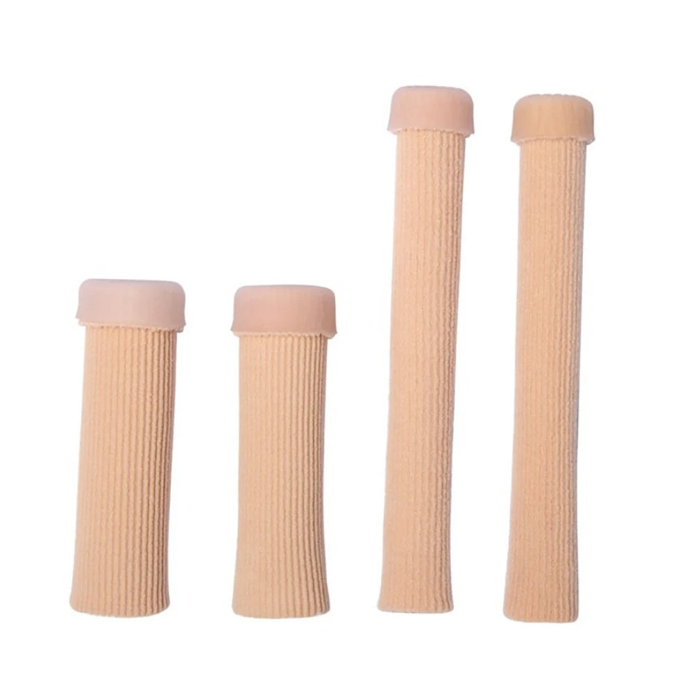 Premium Toe Cushion Protector - Fabric Toe Tubes for Corns, Blisters, Calluses, Hammer Toes | Cuttable, Reusable, Silicone 