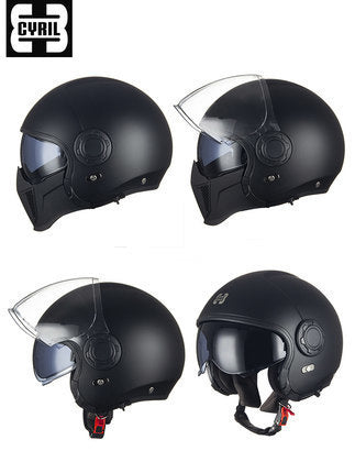 Premium Modular Motorcycle Helmet –Full Face & Open Face, Dual Lens, DOT ECE Approved, ABS Shell for Men & Women, Retro Style