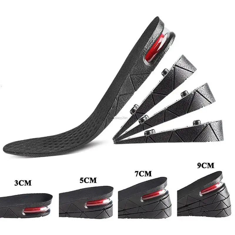 Premium Height Increase Insoles - Air Cushion Elevator Inserts for Men & Women, Adjustable 3-9cm Lift Kits for Comfort and 