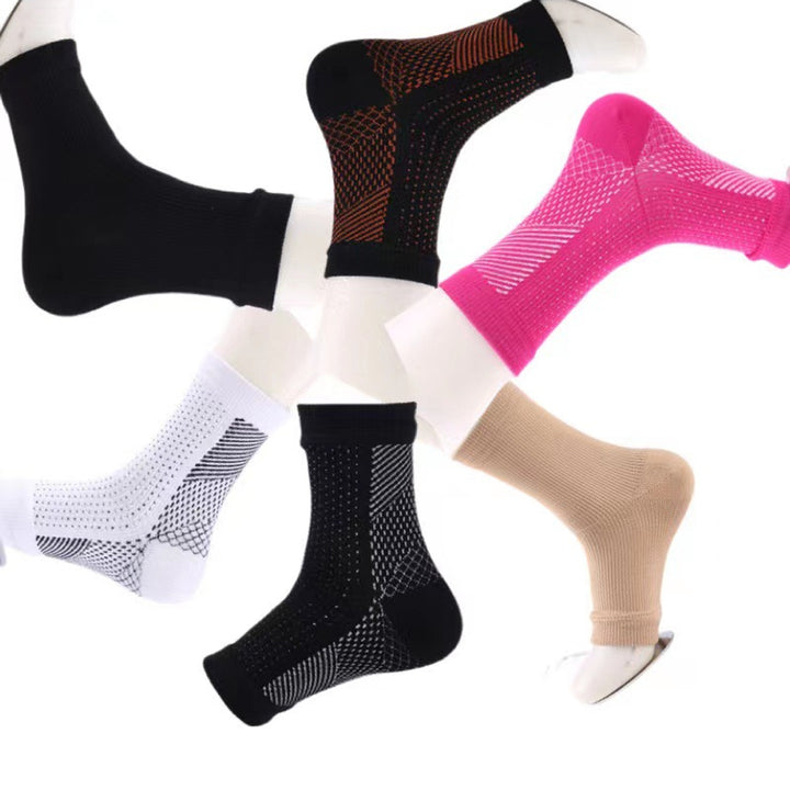 Premium Compression Socks for Neuropathy & Ankle Support – 1 Pair Nano Ankle Brace Sleeve, Pain Relief for Swelling, Plantar 