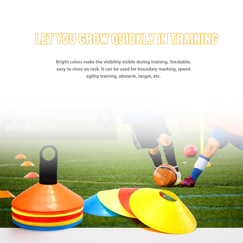 Premium Soccer Training Cones – Set of 10/20/30/50 Agility Discs for Football & Sports Training – Durable PE Material, Bright