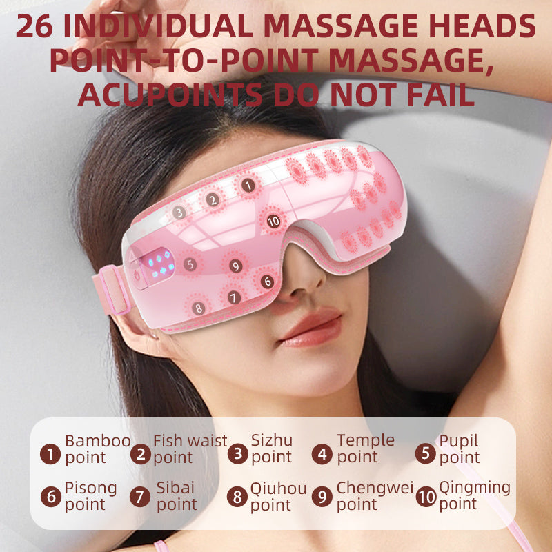 Premium Electric Eye Massager 4D – Hot Compress, Air Bag Pressure, Vibration Massage, Bluetooth Music, Eye Care Instrument