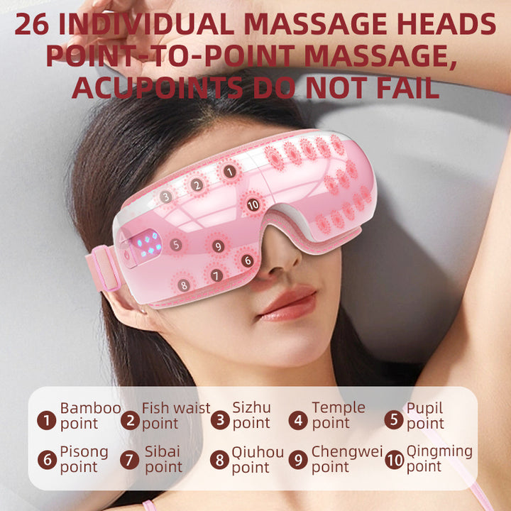 Premium Electric Eye Massager 4D – Hot Compress, Air Bag Pressure, Vibration Massage, Bluetooth Music, Eye Care Instrument