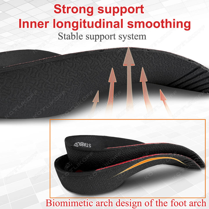 High-Quality Arch Support Insoles for Men & Women - Orthopedic Cushion Pads for Shoes, Shock Absorption & Anti-Slip 