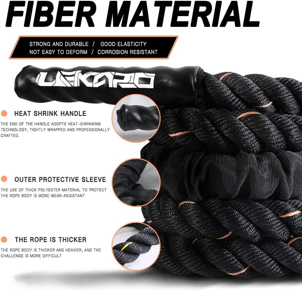 Premium Weighted Jump Rope – 10ft Fitness Skipping Rope for Strength & Cardio Training – Durable Heavy Duty Polyester for Men