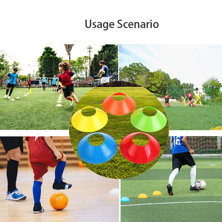 Premium Soccer Training Cones – Set of 10/20/30/50 Agility Discs for Football & Sports Training – Durable PE Material, Bright