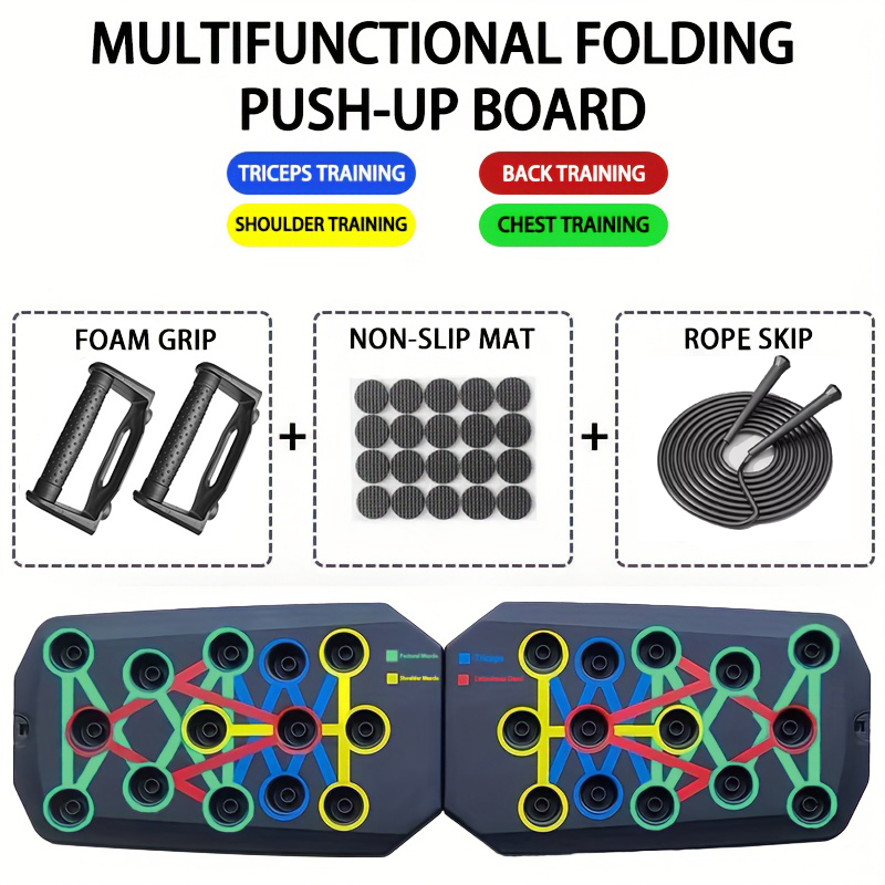 Premium Push-up Board Set – Portable Multifunctional Fitness Equipment for Chest, Abs, Arms & Back Training, Foldable, 