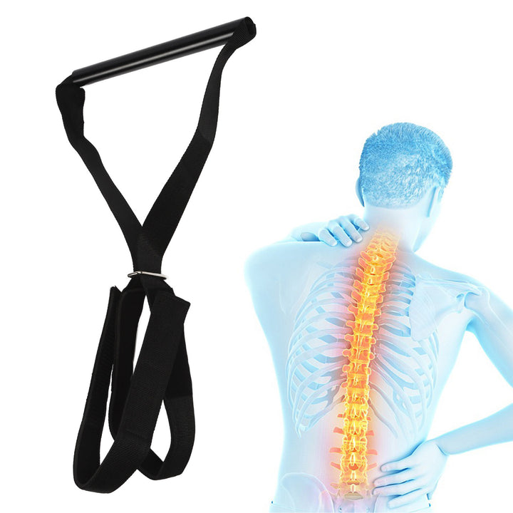 Premium Y-Shaped Iron Pipe Neck Cervical Traction Belt - Adjustable Decompression Brace for Spinal Stretching, Pain Relief, 