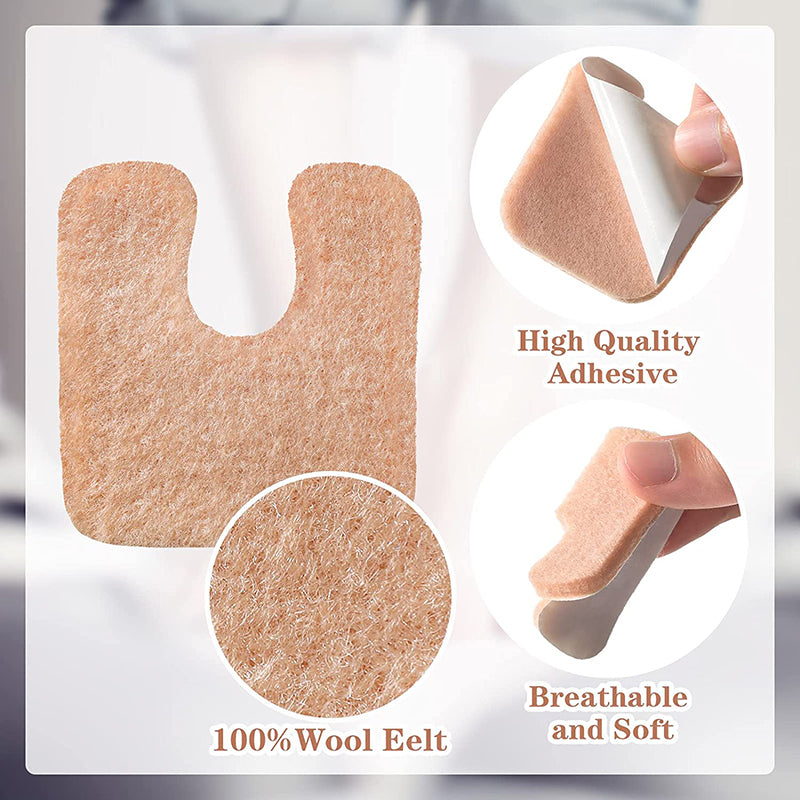 Premium 48pcs Toe Protector Pads for Bunion & Callus Relief | Friction Reduction Foot Care U-Shaped Cushions for Pain and 