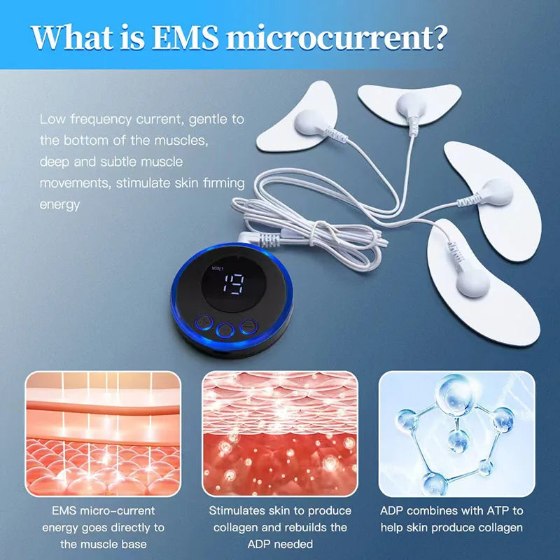 High Quality EMS Facial Lifting Massager, Muscle Stimulator Face Beauty Device, Skin Tightening & Anti-Wrinkle Machine, Dark 