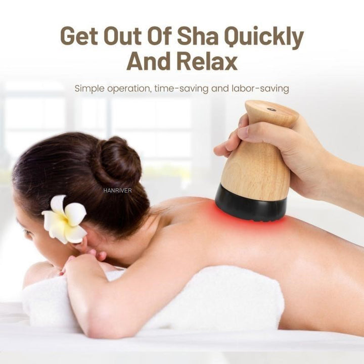Premium Hot Stone Electric Gua Sha Massager – Back and Waist Massage Tool for Relaxing Muscles, Body Warm Moxibustion Ther