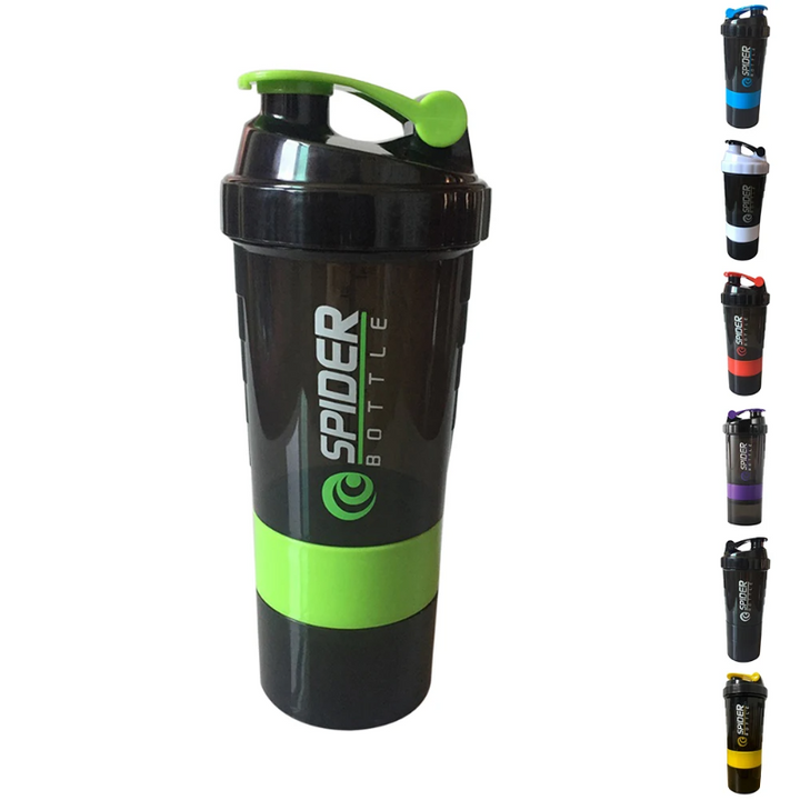 Premium 500ML Portable Protein Powder Shaker Bottle – High Capacity Sports Blender with Powder Case – Plastic Water Cup for Gym & Fitness – Modern, Leak-Proof Design