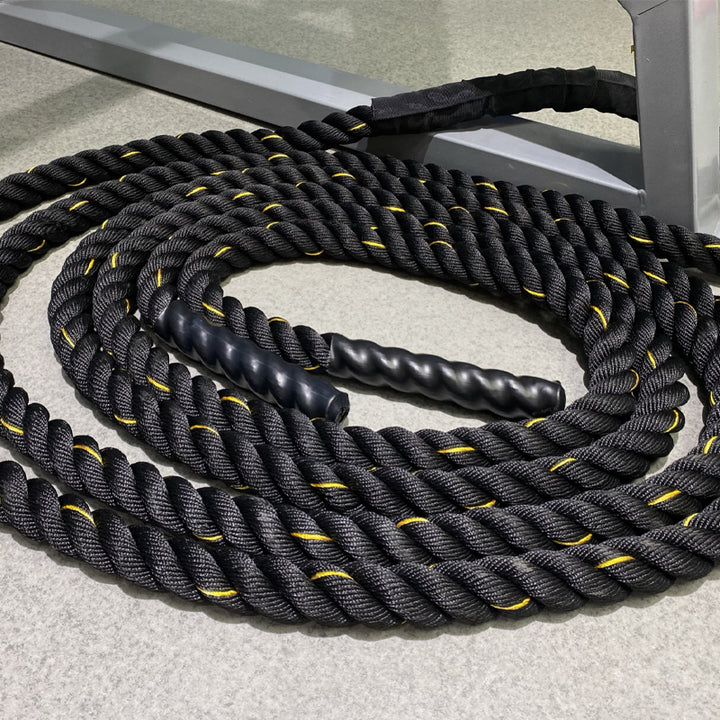 Premium Battle Rope – 9M/12M/15M Fitness Crossfit Ropes for Strength & Power Training – Heavy Duty Workout Ropes for Gym, 