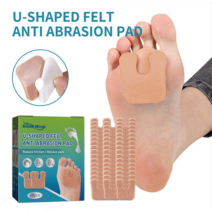Premium 48pcs Toe Protector Pads for Bunion & Callus Relief | Friction Reduction Foot Care U-Shaped Cushions for Pain and 