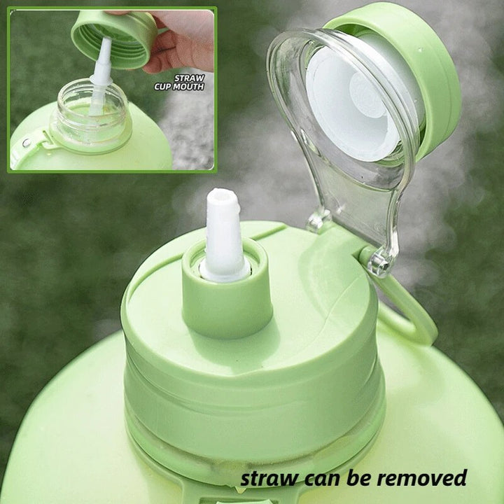 Premium 2.2L Large Capacity Sports Water Bottle – BPA-Free, Gradient Plastic, Portable Kettle with Straw, Leak-Proof, Ideal 