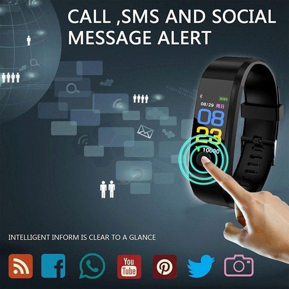 Premium Smart Fitness Tracker – Heart Rate, Blood Pressure Monitor, Activity Tracker, Bluetooth-Compatible, IPX7 