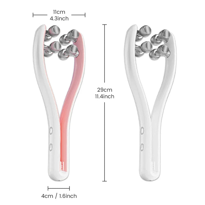 Premium Face Lifting Roller Facial Massager, 3D Y Shape Beauty Tool with EMS Microcurrent, Adjustable Speed, Skin Tightenin