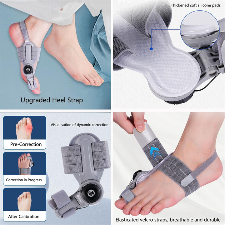 High-Quality Bunion Corrector Unisex Toe Separator for Hallux Valgus – Adjustable, Rotatable Toe Straightener, Foot Care 