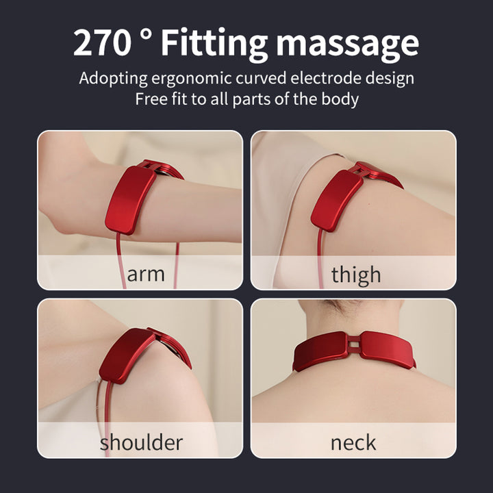 Premium Electric Neck Massager with Smart TENS+EMS Pulse, 6 Modes & 19 Intensity Levels, Lightweight Cervical Spine Relief