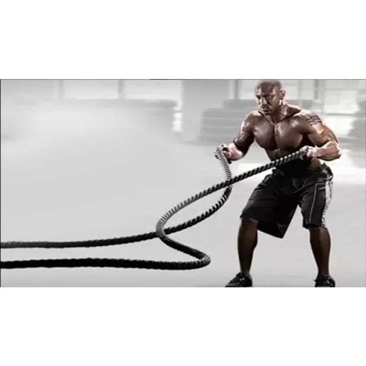 Premium Fitness Battle Rope – 25mm x 9.8ft Heavy Exercise Training Rope for Home Gym & Outdoor Cardio – Durable Nylon & 