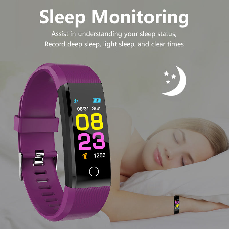 Premium Smart Fitness Tracker – Heart Rate, Blood Pressure Monitor, Activity Tracker, Bluetooth-Compatible, IPX7 