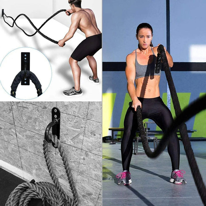 Premium Battle Rope Anchor Kit – Stainless Steel Wall & Ceiling Mount Bracket for Strength Training, Gym, Aerial Hammock & 