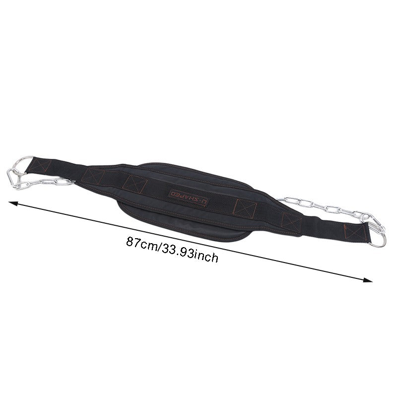Premium Thicken Weight Lifting Belt with Chain – Dipping Belt for Pull Up, Chin Up, Kettlebell, Barbell, Bodybuilding, 