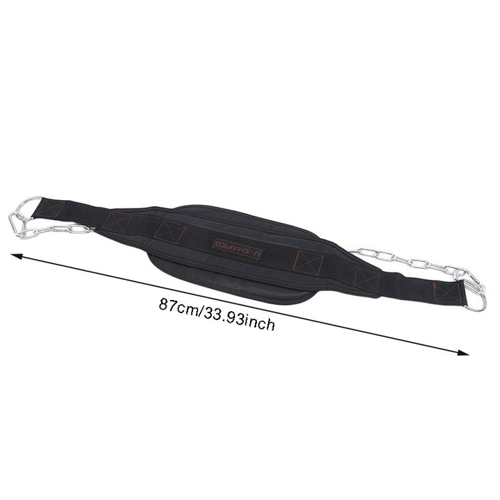 Premium Thicken Weight Lifting Belt with Chain – Dipping Belt for Pull Up, Chin Up, Kettlebell, Barbell, Bodybuilding, 