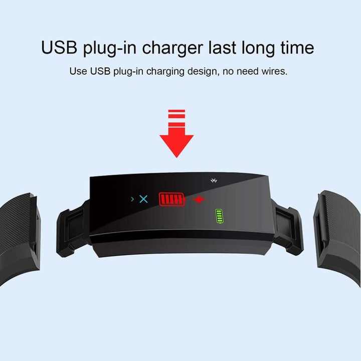 Premium Smart Fitness Tracker – Heart Rate, Blood Pressure Monitor, Activity Tracker, Bluetooth-Compatible, IPX7 