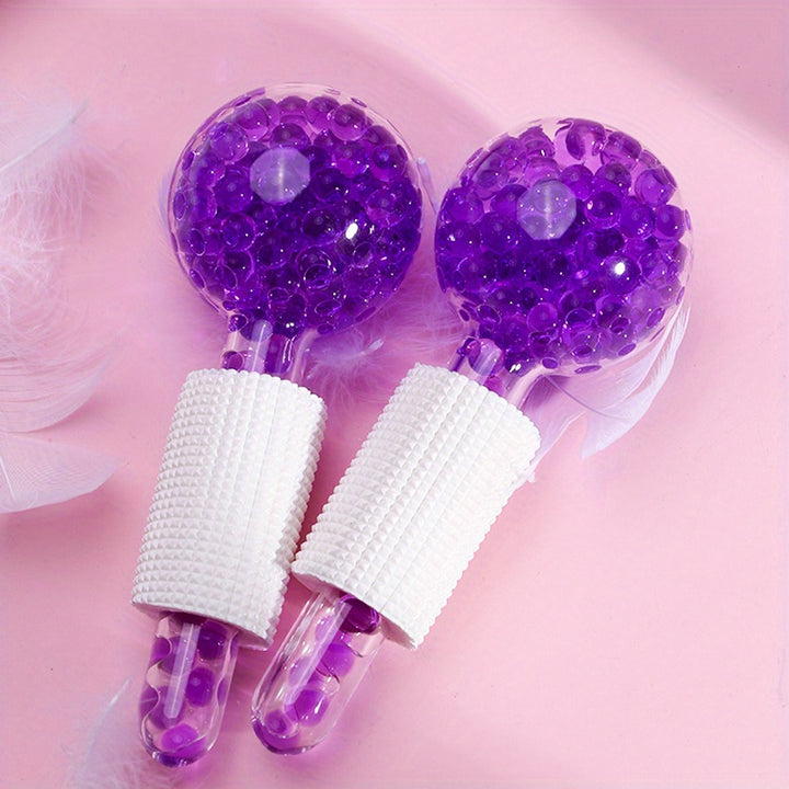 Premium 2Pcs Ice Globes for Facials – Cooling Face and Eye Massager, Facial Roller for Puffiness and Redness Reduction, Non