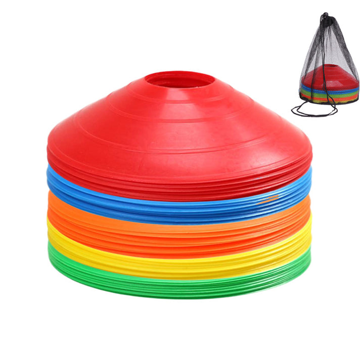 Premium Soccer Training Cones – Set of 10/20/30/50 Agility Discs for Football & Sports Training – Durable PE Material, Bright
