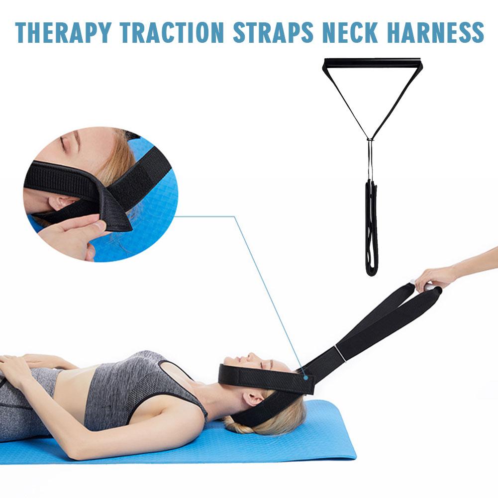 Premium Y-Shaped Iron Pipe Neck Cervical Traction Belt - Adjustable Decompression Brace for Spinal Stretching, Pain Relief, 