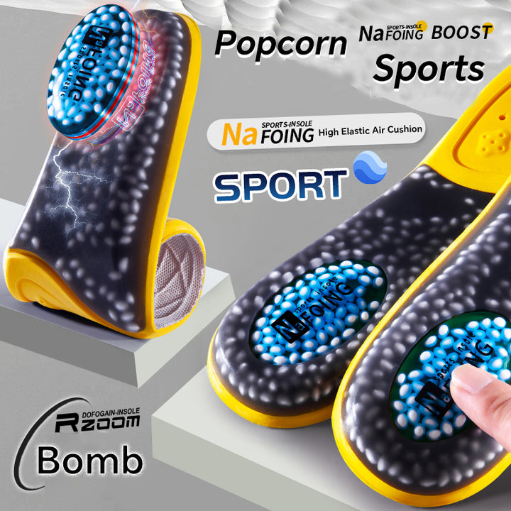 Premium Sport Insoles for Shoes - High Elasticity PU Memory Foam Air Cushion - Triple Shock Absorbing Sole Pad for Men, Women