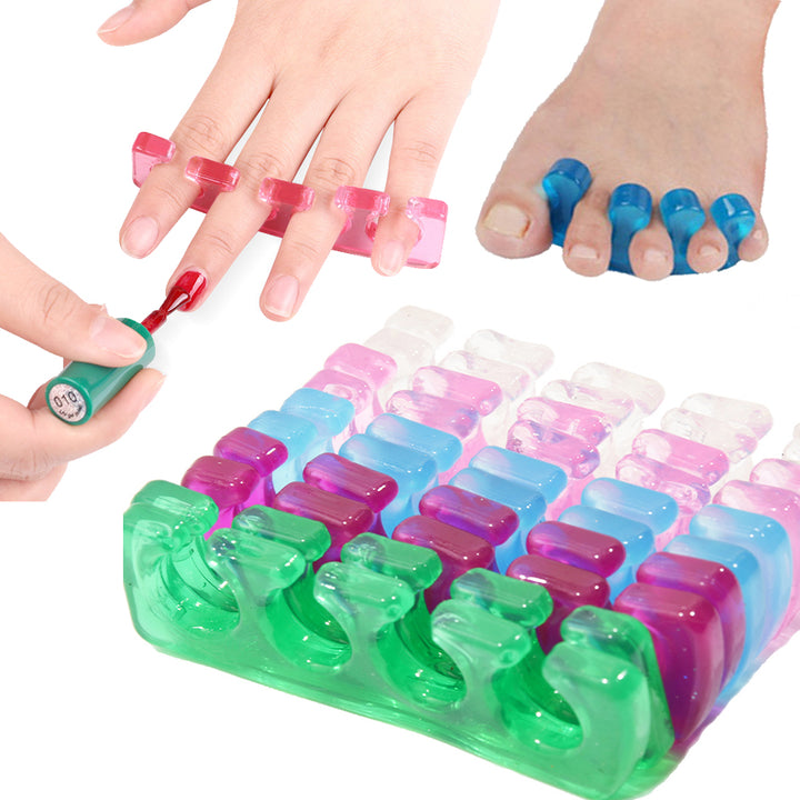 Premium Soft Silicone Toe and Finger Separators – Flexible Nail Polish Pedicure Tools for Spa and Home Use, Comfortable