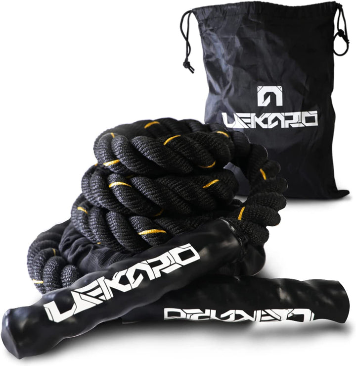 Premium Weighted Jump Rope – 10ft Fitness Skipping Rope for Strength & Cardio Training – Durable Heavy Duty Polyester for Men
