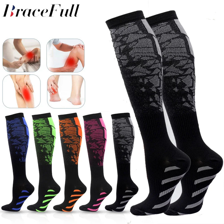 Premium Sports Compression Socks for Men & Women – Calf Support for Running, Flight Travel, Pregnancy, Athletic, and 